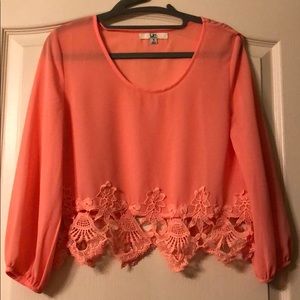 Peach Crop Top